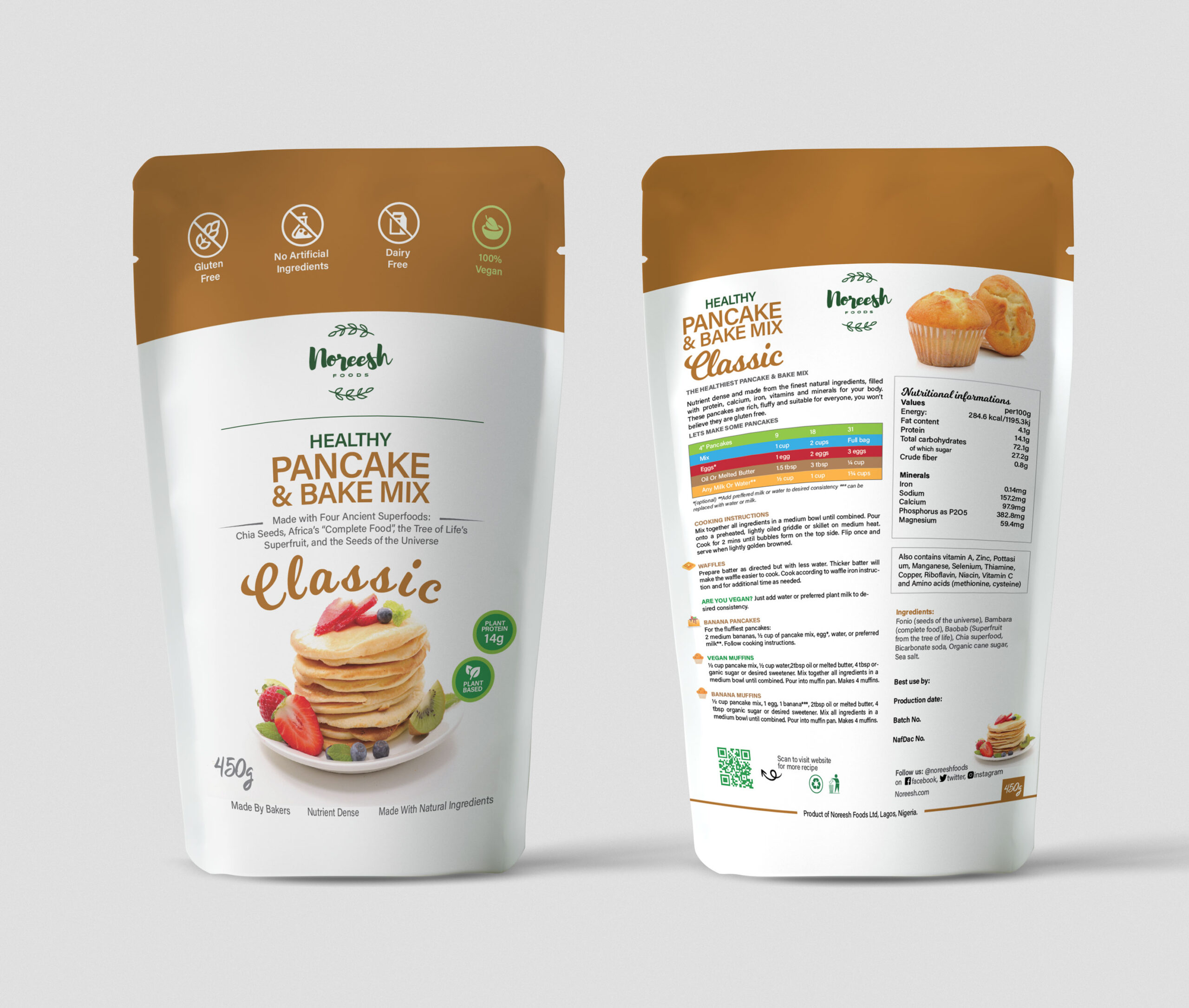 Noreesh Classic Pancake And Bake Mix - (int)